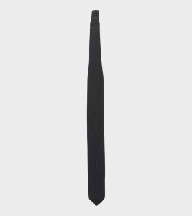 Mfpen - Formal Tie Black Grey Stripe