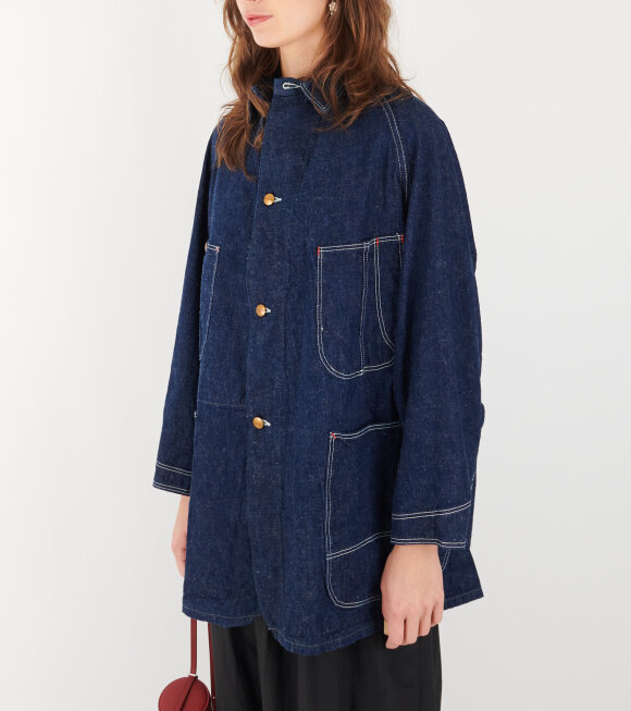 OrSlow - Loose Fit Denim Jacket Blue