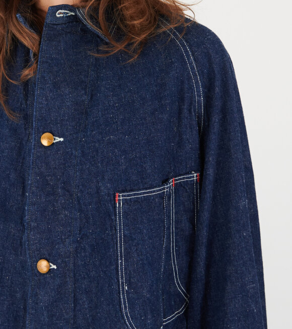 OrSlow - Loose Fit Denim Jacket Blue