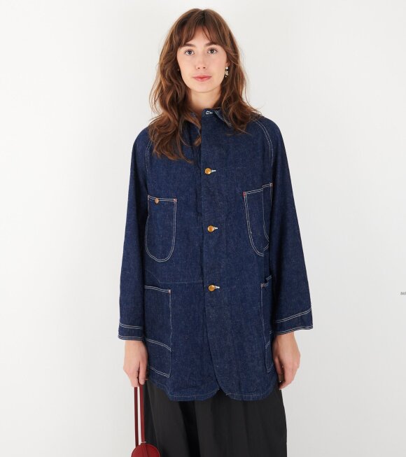 OrSlow - Loose Fit Denim Jacket Blue