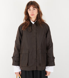 Oilskin Mac Jacket Brown 