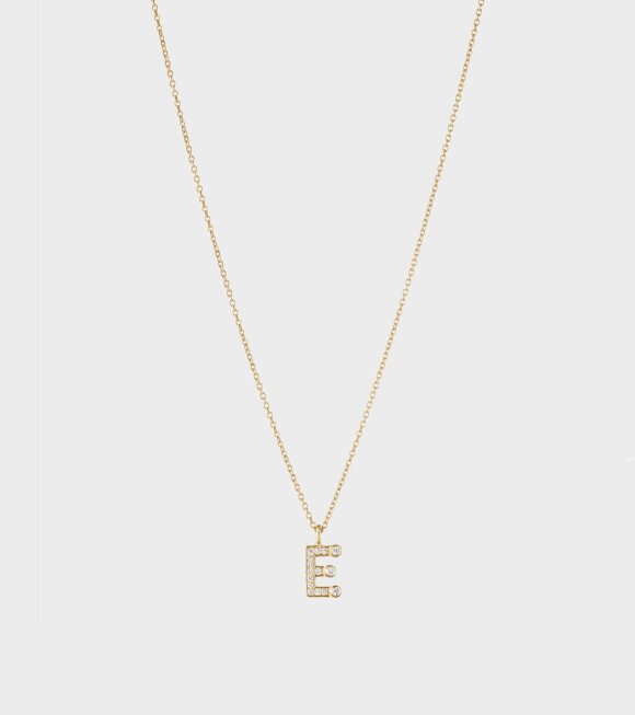 Sophie Bille Brahe - Simple E Necklace Gold