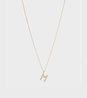 Simple M Necklace Gold