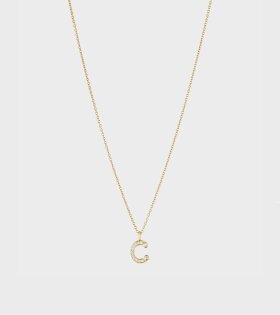 Simple C Necklace Gold