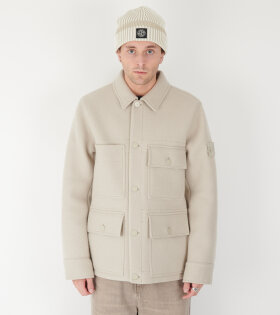 Ghost Heavy Melton Wool Jacket Light Beige