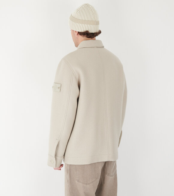 Stone Island - Ghost Heavy Melton Wool Jacket Light Beige