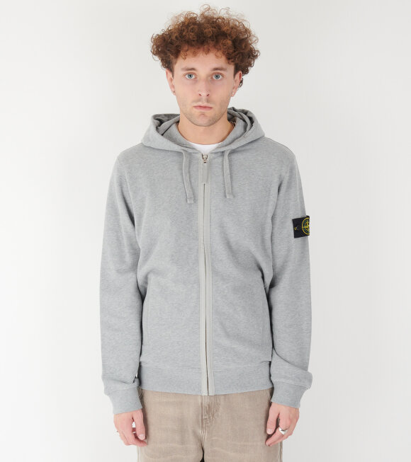 Stone Island - Zip Hoodie Light Grey