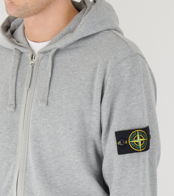 Stone Island - Zip Hoodie Light Grey