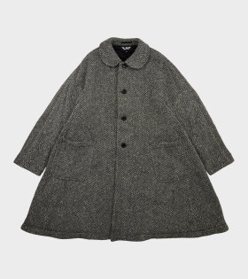 Unisex Wool Coat Black/White