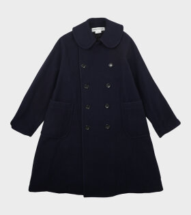 Ladies Wool Coat Navy