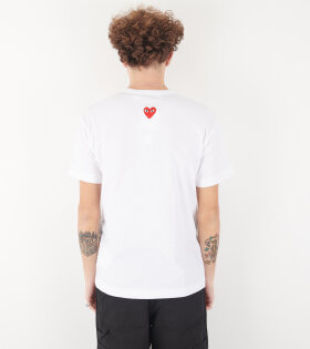 Backside Heart T-shirt White/Red