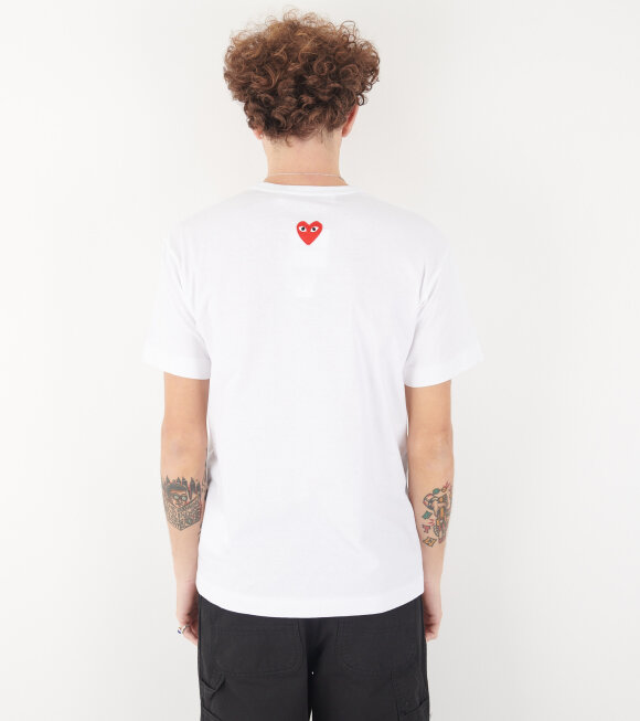 Comme des Garcons PLAY - Backside Heart T-shirt White/Red