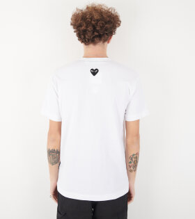 Backside Heart T-shirt White/Black