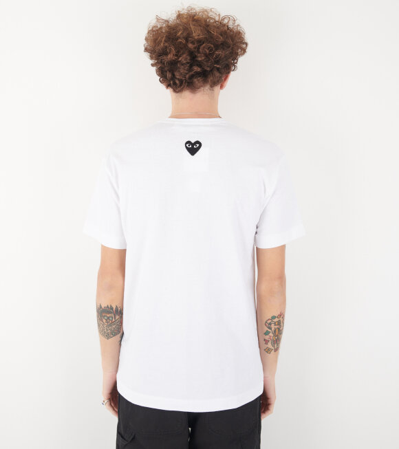 Comme des Garcons PLAY - Backside Heart T-shirt White/Black