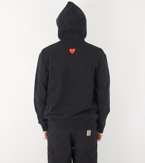 Comme des Garcons PLAY - Backside Heart Hoodie Black/Red