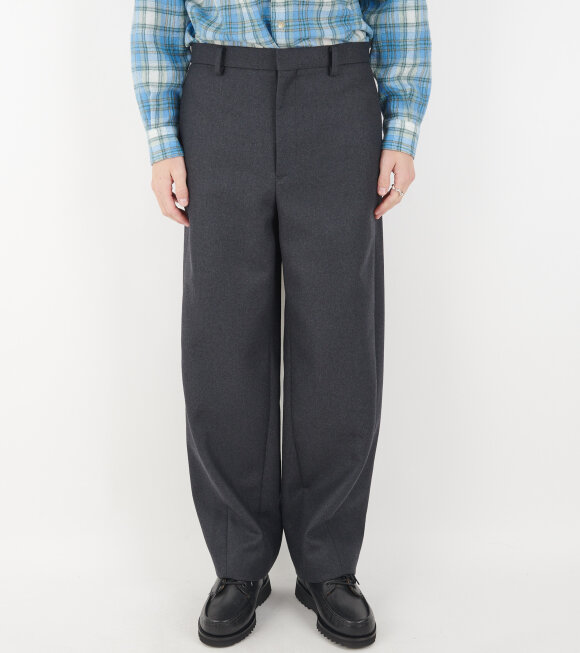 Auralee - Light Melton Slacks Top Charcoal