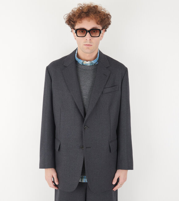 Auralee - Light Melton Jacket Top Charcoal