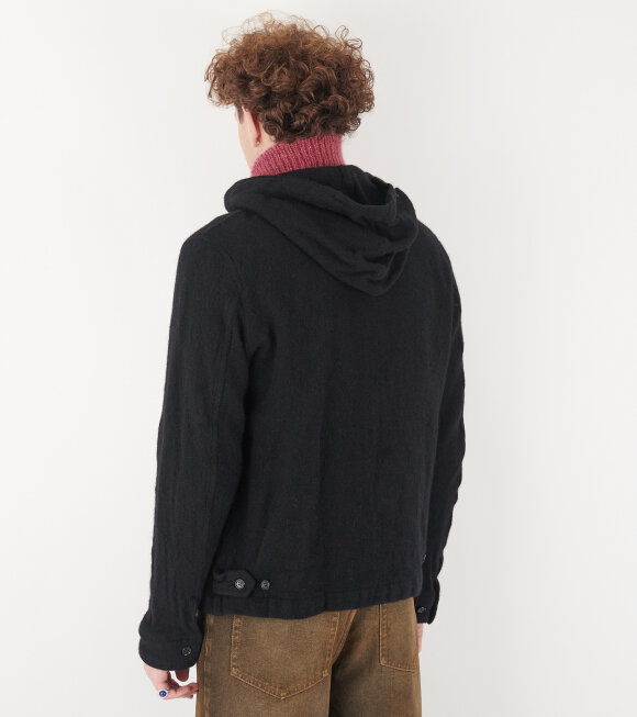 Comme des Garcons Black - Wool Pocket Hoodie Black