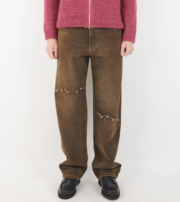 MM6 Maison Margiela - Distressed Jeans Vintage Brown