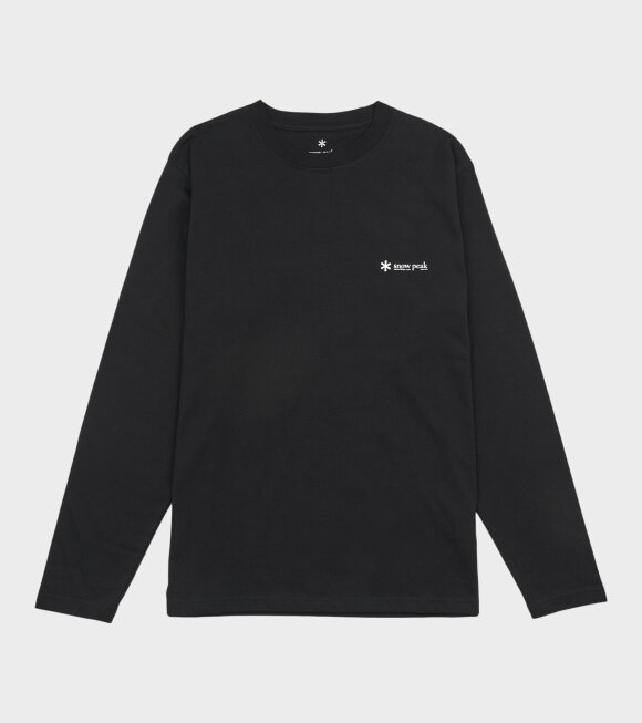 Snow Peak - Onepoint Logo L/S T-Shirt Black