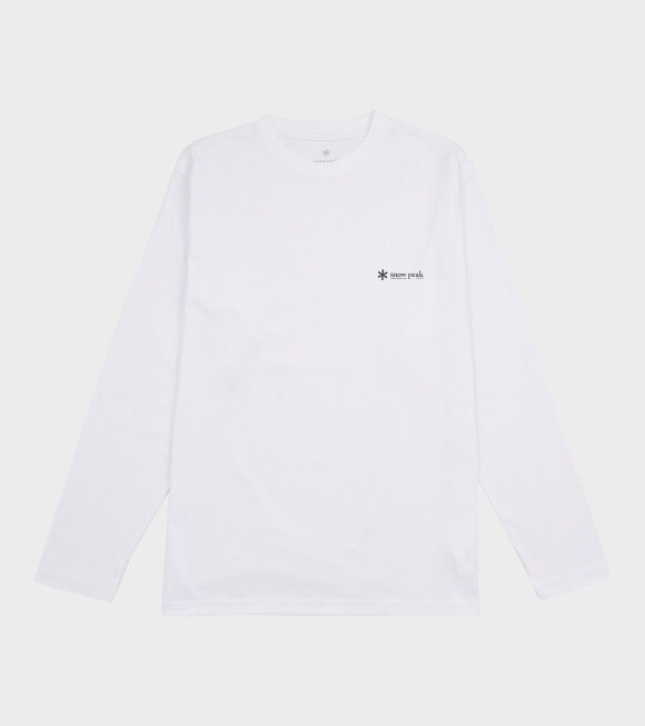 Snow Peak - Onepoint Logo L/S T-Shirt White