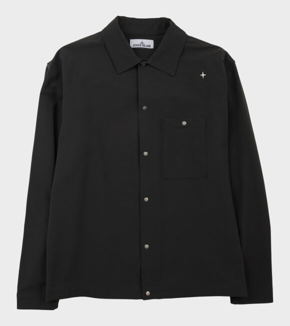 Stone Island - Stellina Wool Overshirt Dark Grey