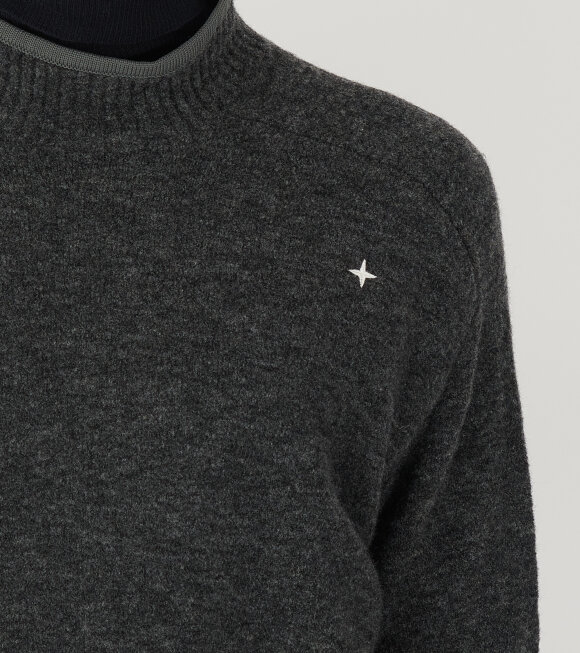 Stone Island - Stellina Wool Knit Dark Grey