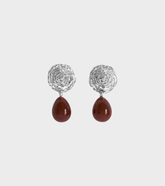 Corali - Breton Carnelian Earrings Silver