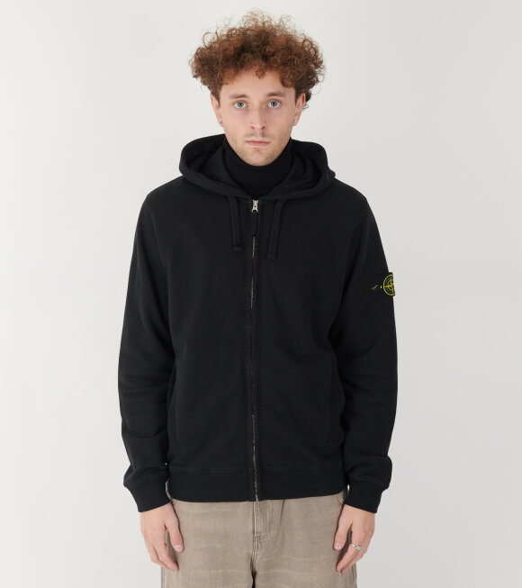 Stone Island - Zip Hoodie Black