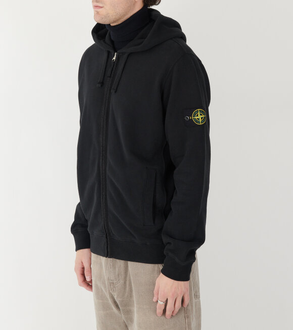 Stone Island - Zip Hoodie Black