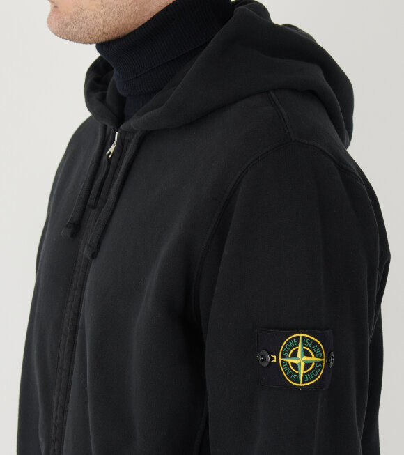 Stone Island - Zip Hoodie Black