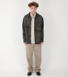 MM6 Maison Margiela - Long-sleeved Denim Shirt Grey 