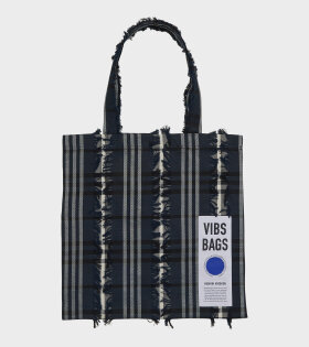 Vibs Upcycled Tote Bag Blue