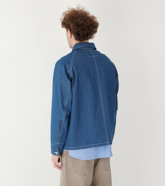 Story mfg. - Railroad Jacket Indigo Denim Wonky-Wear