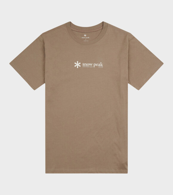 Snow Peak - Soft Cotton Logo S/S T-Shirt Beige