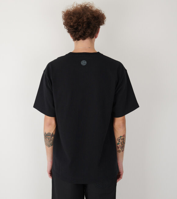 Stone Island - Logo Embroidered T-shirt Black