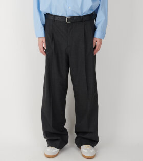 Wide Pleated Trousers Antracite