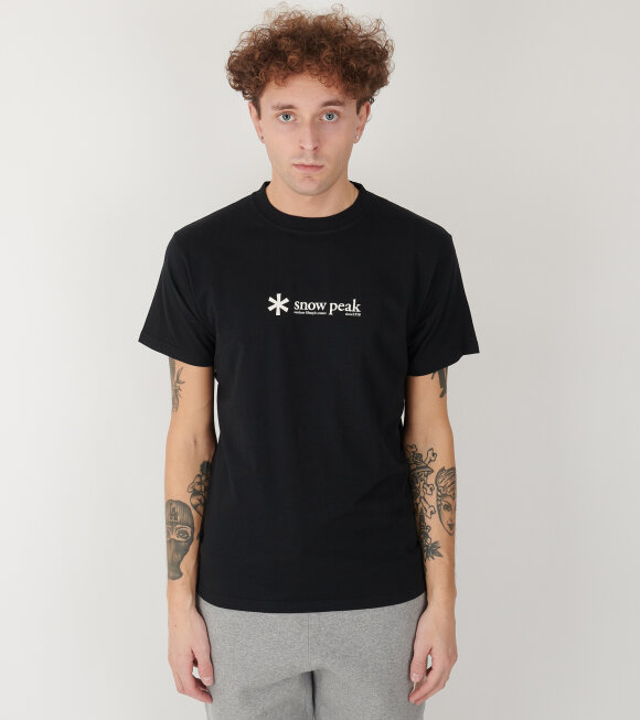 Snow Peak - Soft Cotton Logo S/S T-Shirt Black