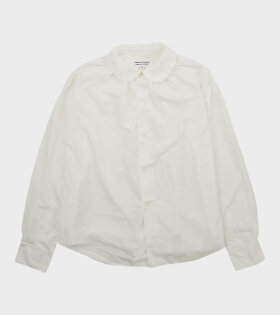 Round Collar Ladies Shirt White