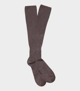 Wool Knee Socks Brown