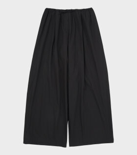 Cotton Banding Wide Pants Black