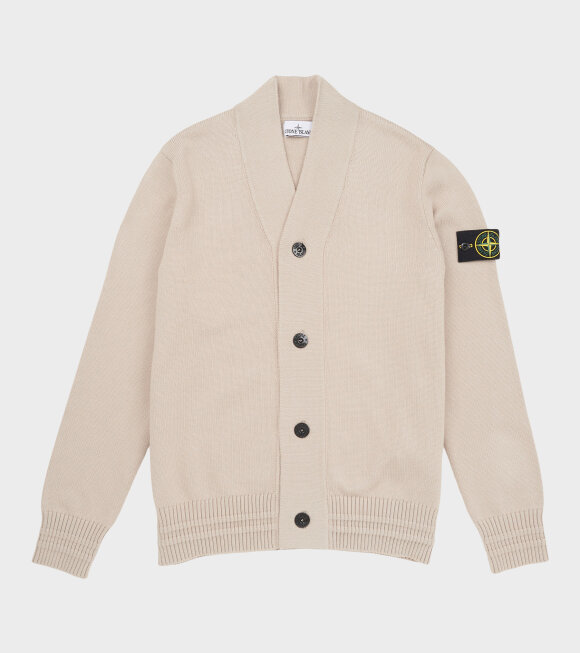 Stone Island - Cotton Knit V-neck Cardigan Beige