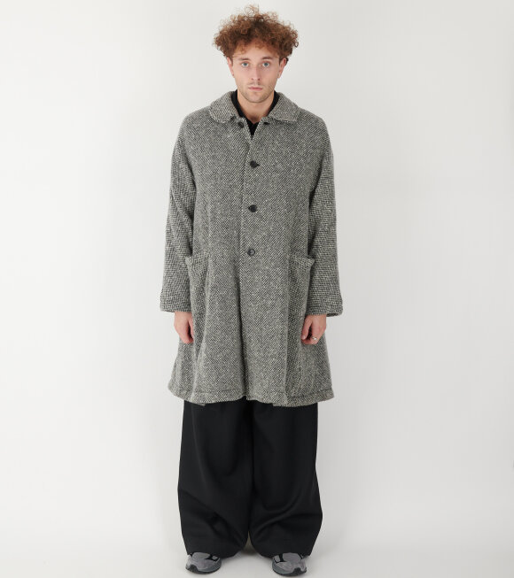 Comme des Garcons Black - Unisex Wool Coat Black/White