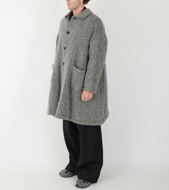 Comme des Garcons Black - Unisex Wool Coat Black/White