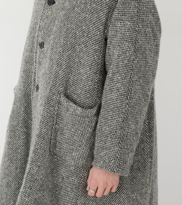 Comme des Garcons Black - Unisex Wool Coat Black/White