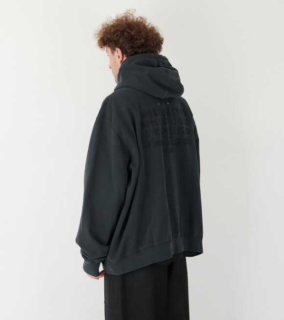 Maison Margiela - Embroidered Logo Hoodie Black