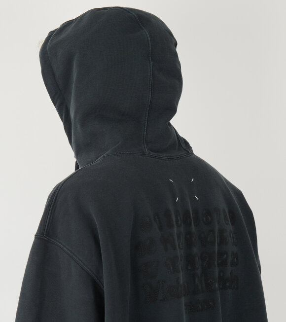 Maison Margiela - Embroidered Logo Hoodie Black