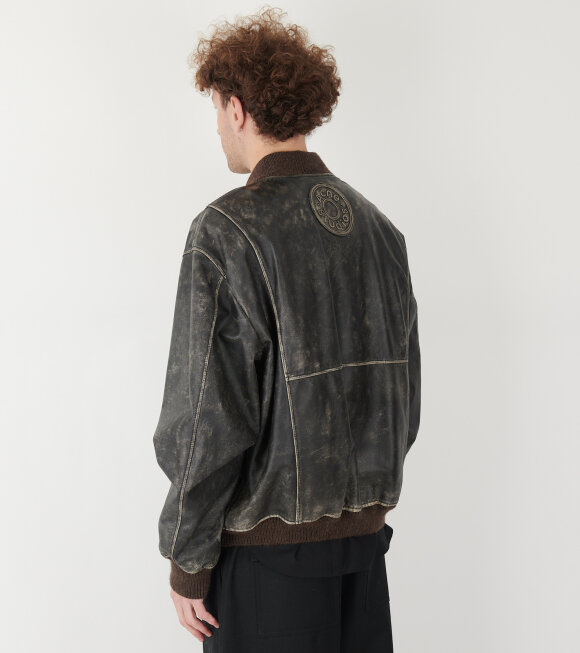 Acne Studios - Leather Bomber Jacket Vintage Black