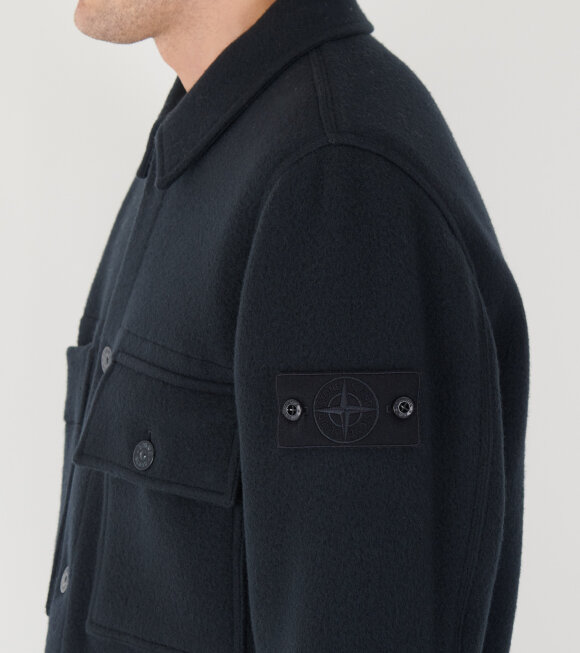 Stone Island - Ghost Heavy Melton Wool Jacket Blue