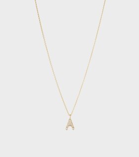 Simple A Necklace Gold